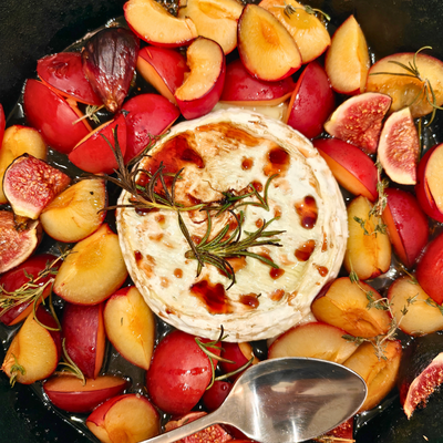 Baked Plum and Camembert